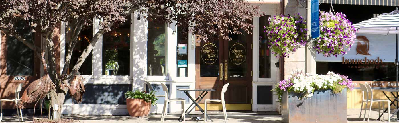 cafe with outdoor tables