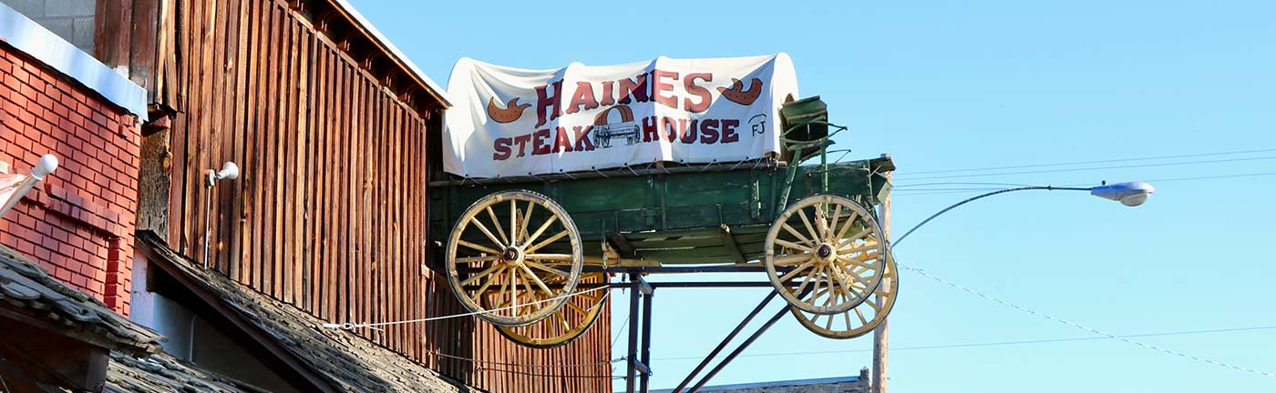 Haines Steak House sign